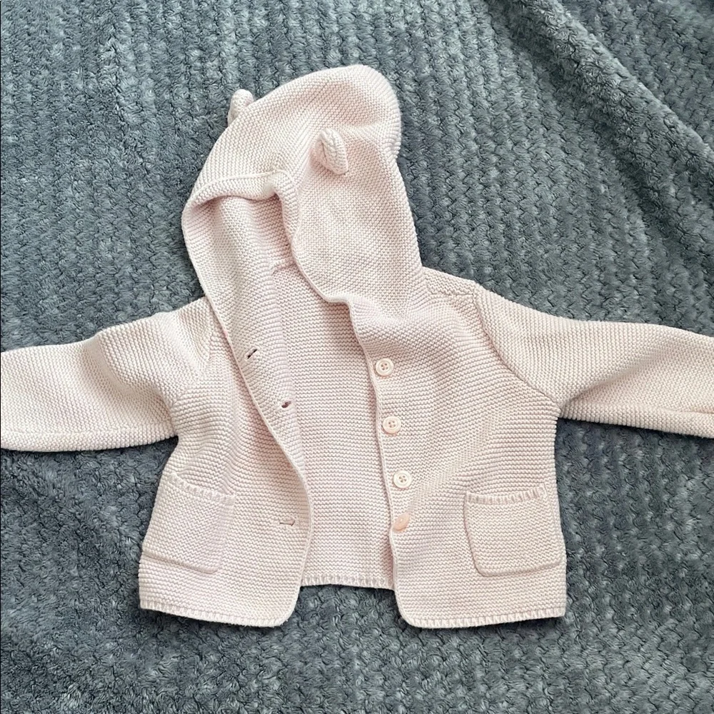 Carter's Red heart and White Hooded Baby Jacket